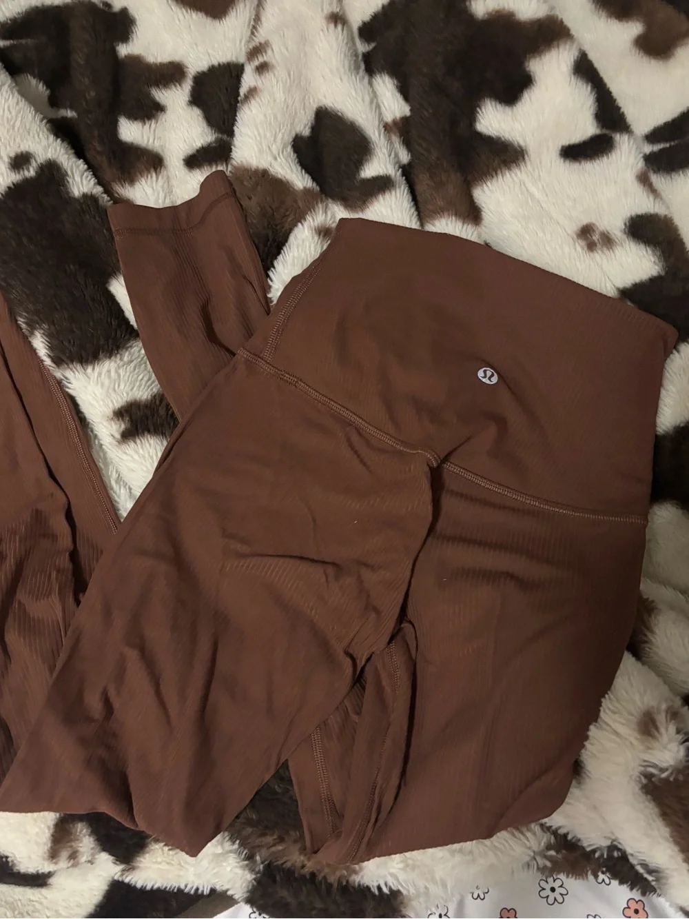 lululemon athletica Chocolate Brown Ribbed High-Rise Leggings